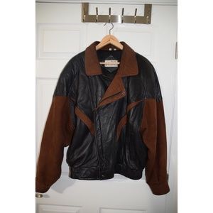 Vintage two tone 70's leather jacket